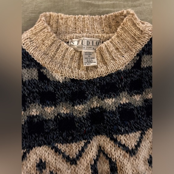 Studio by Michelle Stuart acrylic wool sweater size medium VINTAGE - Picture 6 of 8